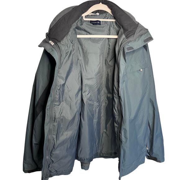 Mens lands end 2 in 1 grey insulated jacket size XL - Picture 3 of 8